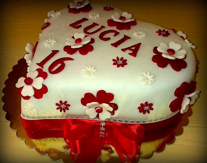 Narodeninová torta - srdce 